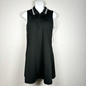 New Ewedoos Black Collard Athletic Activewear Dress Size Large